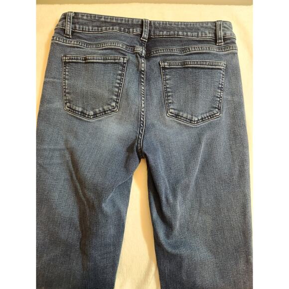 Talbots Jeans Womens 8P 8 Petite Blue Heritage Straight Whiskers - Picture 4 of 10